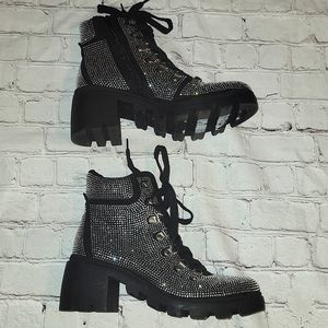 Super cute rhinestone boots